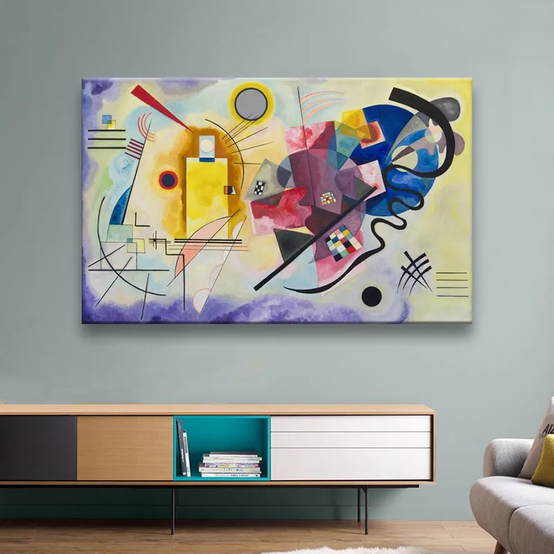 

Yellow Red Blue By Wassily Kandinsky Canvas Painting Poster and Prints Famous Artwork Reproductions Art for Living Room Decor