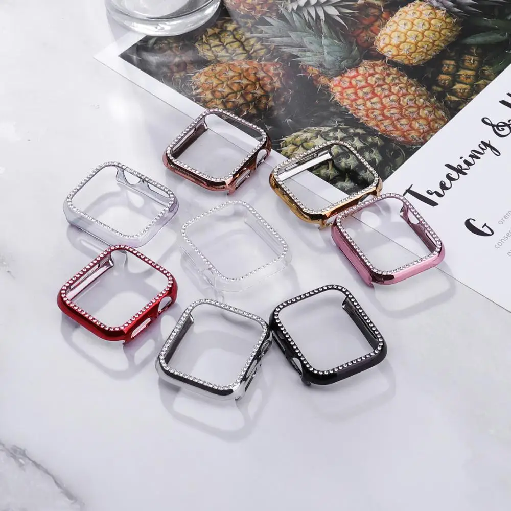 Diamond Bumper Protective Case for Apple Watch Cover Series 76SE5432 38MM 41 45 42MM For IWatch 5 4 40mm 44mm iWatch accessories