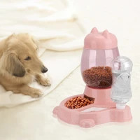 pet feeding container 2 2l pet dog and cat automatic feeder water source and grain two in one with 528ml water bottle