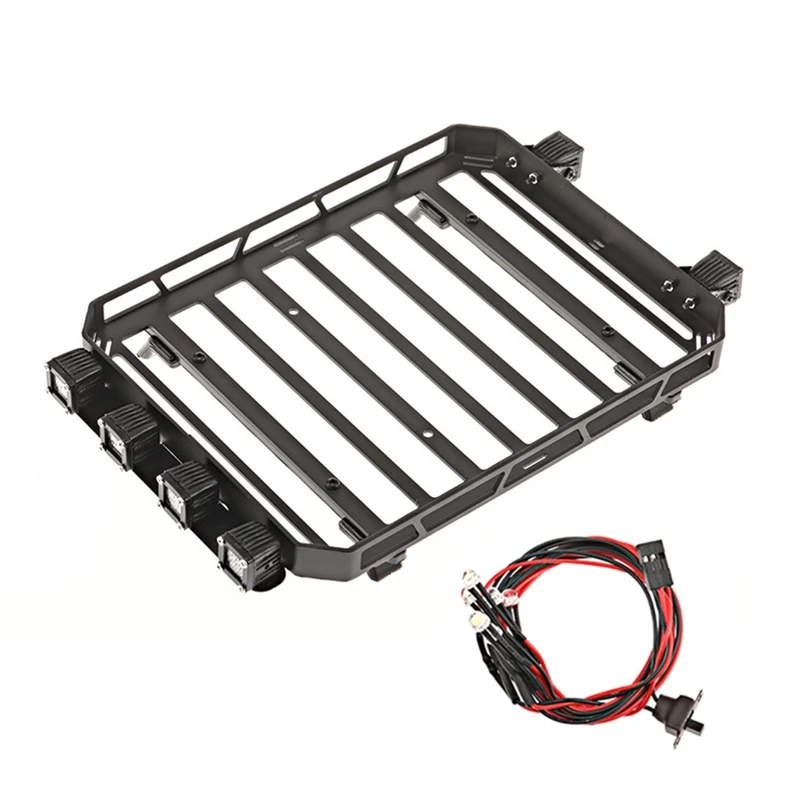 

Metal Luggage Carrier Roof Rack with LED Light for MN D90 MN99S MN86 MN86KS MN G500 WPL D42 RC Car Upgrade Parts