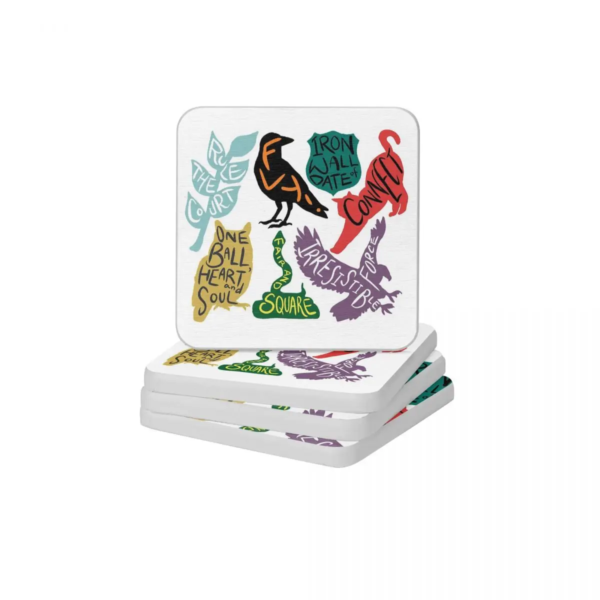 

Haikyuu Team Symbols Natural Diatomite Square Round Shape Coaster Non Slip Cup Bonsai Mat Soap Toothbrush Pad 10x10cm