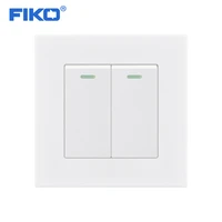 fiko light switch 1 2 3 4 gang 1 2 way onoff button switch eu fr plug power outlet switch usb 86 type plastic panel