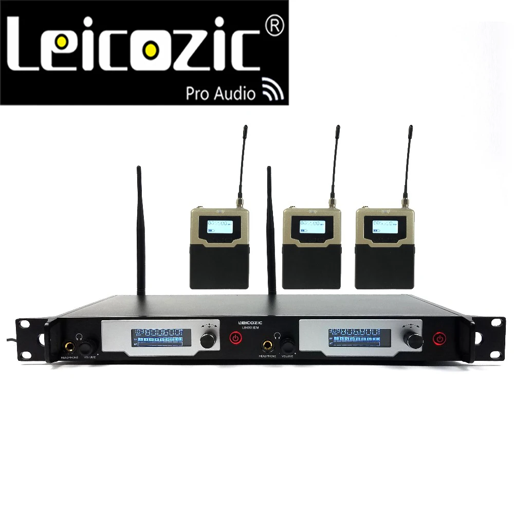 Leicozic In ear Monitor System On Stage Recording Studio L9400 New SR2050 IEM 3 приемника беспроводные сценические
