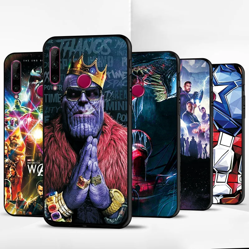 For Huawei Honor 10i Case Cover 20 10Lite Pro Black TPU Marvel Deadpool V10 V20 Iron Man Phone |