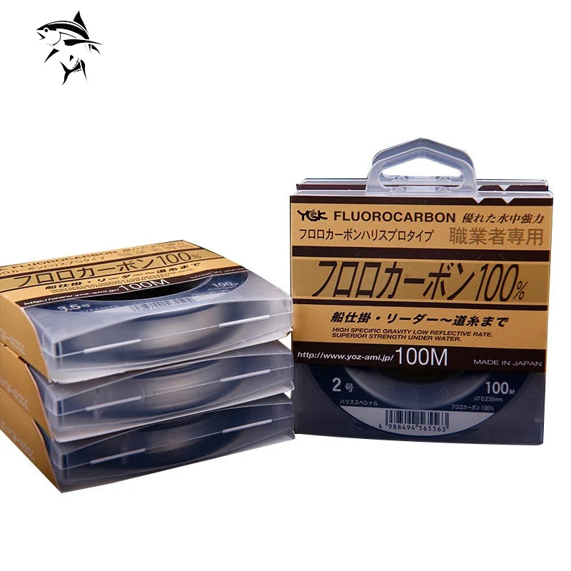 

YGK 100 м 100% супер прочная фторуглеродная рыболовная леска, углеродная леска, передняя проволочная прозрачная однонитевая леска