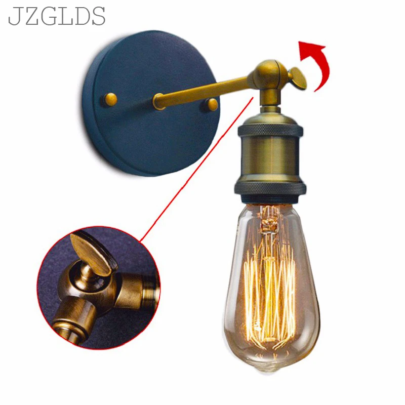 Винтажные Настенные светильники E27 лампы для спальни прикроватного столика в