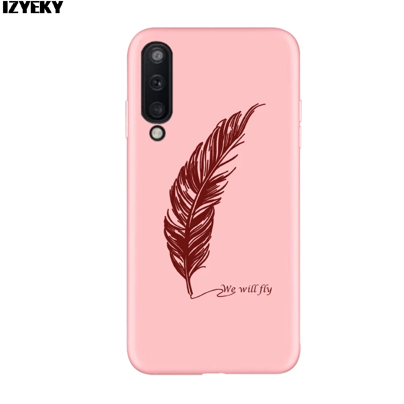 Мягкий чехол с пером динозавра для Samsung galaxy A50 A30 A10 A20 A20e A40 A60 A70 M10 M20 M30 S10 S9 S8 Plus S7 edge