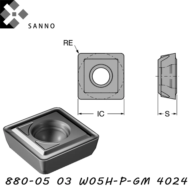 Бесплатная доставка 880 0503 05H C GM 1044 0503w05h P GM4024 W05H 4344 coro вставки для дрели cnc карбид