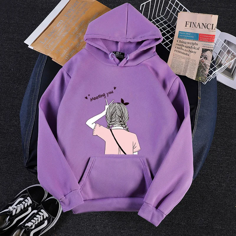 Shellsuning/забавная розовая толстовка с принтом для девочек Женская уличная одежда