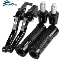 zx 10r motorcycle aluminum adjustable brake clutch levers handlebar hand grips ends for kawasaki zx10r zx 10r 2004 2005