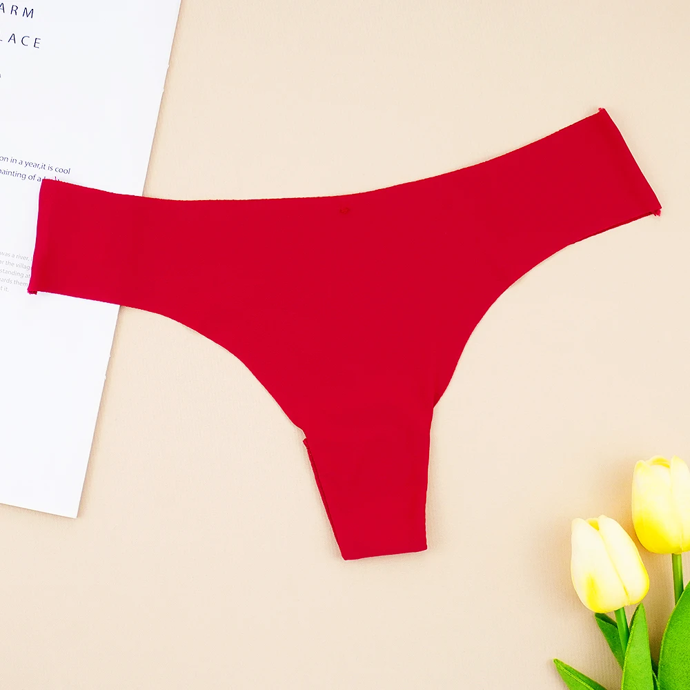 

6 Pcs Lot Sexy Underwear Women Satin Panties G String Thongs Women Lingerie Femenina Solid Color Ice Silk Panties Lady Briefs