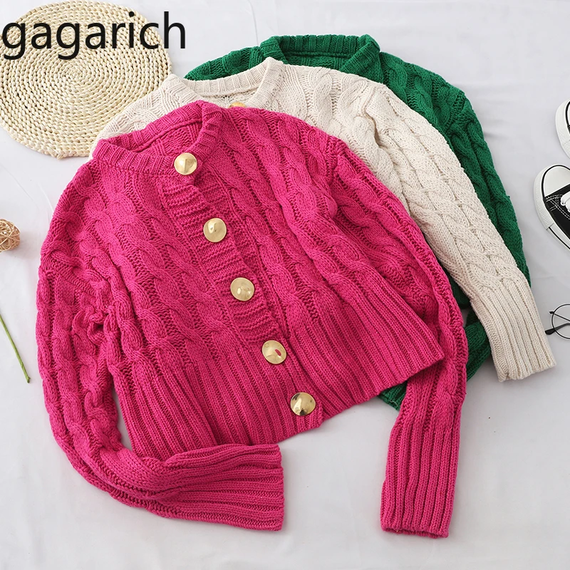 Женский короткий свитер из пеньковой ткани Gagarich вязаный кардиган для школьниц