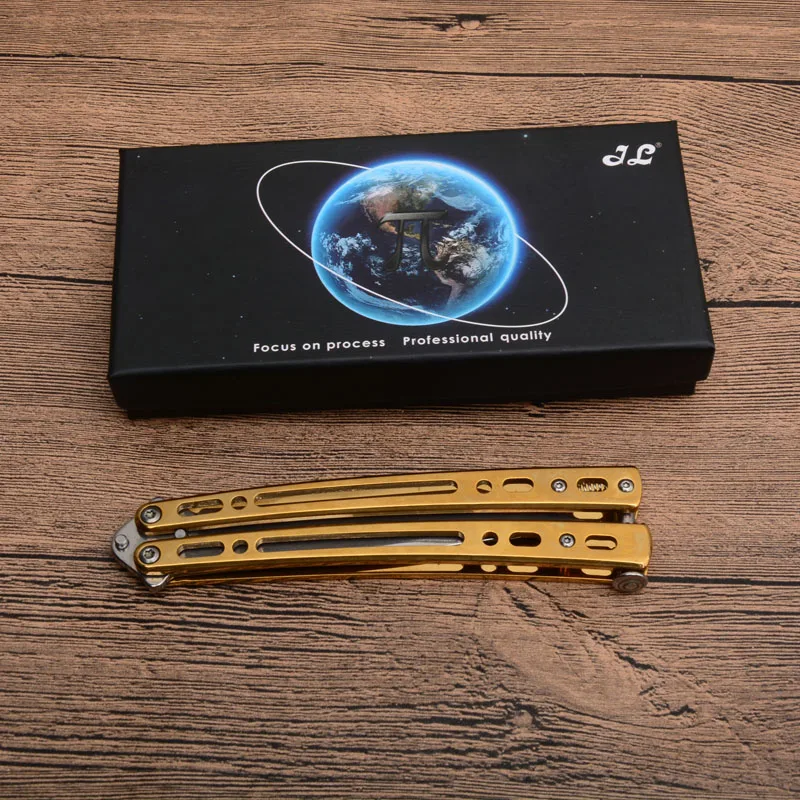 

NEW JL-07GS Fashion Crossing the line of fire Folding Camping Outdoor Knife Pocket Balisong Hunting Training Tactical EDC Kitche