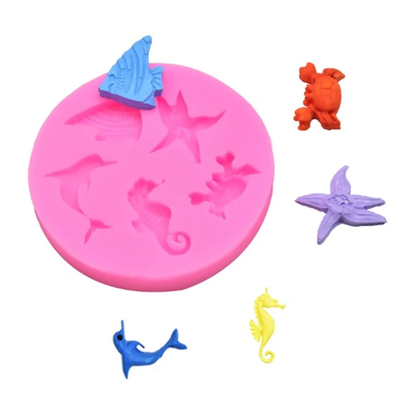 Wedding Birthday Confectionery Tools DIY Baking Sea Animal Starfish Dolphin Cake Mold Fondant Chocolate Cookies Decoration | Дом и сад