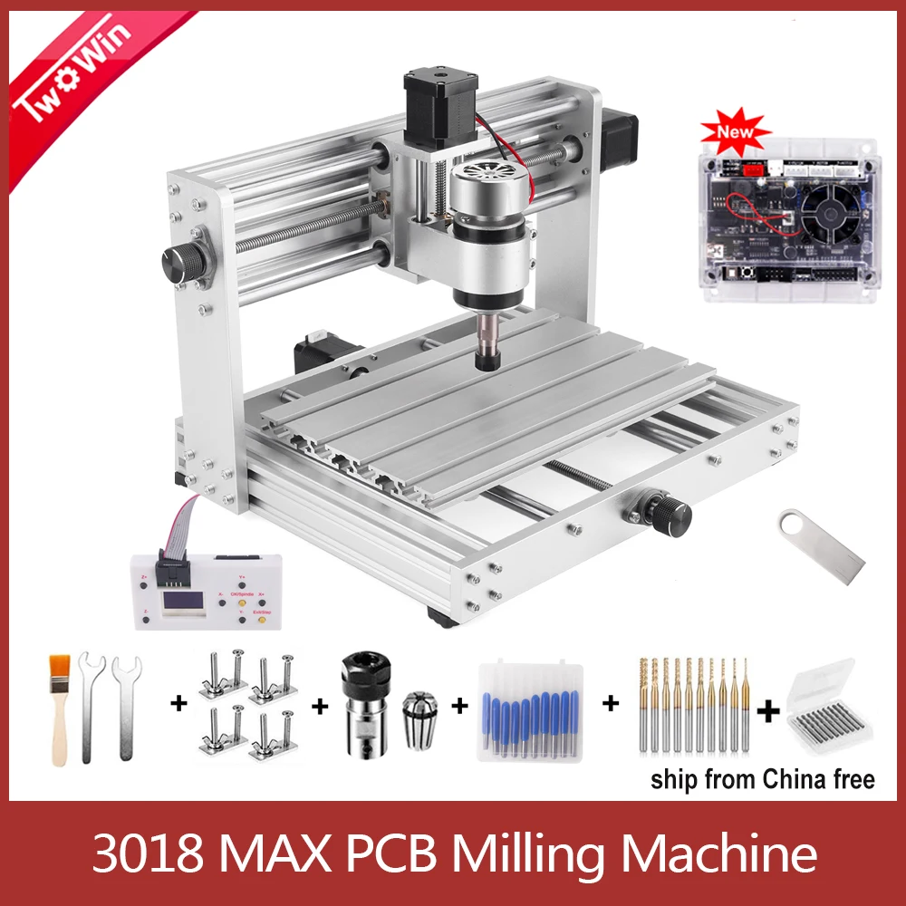 CNC 3018 MAX Laser Engraver GRBL Control with 200W Spindle 3-Axis PCB Milling Machine Metal Engraving Machine CNC Router