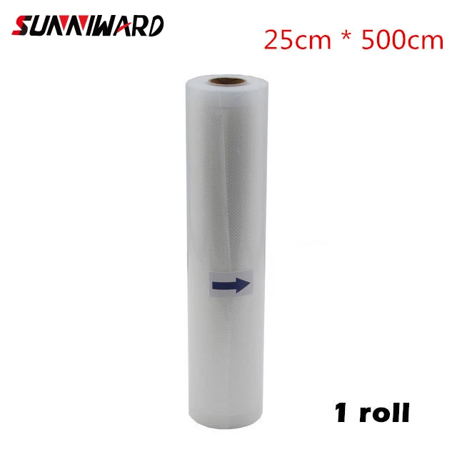 25cm x 500cm(1 roll) Sunniward 220 В/110 в бытовой пищевой вакуумный упаковщик упаковочная машина пленочный упаковщик вакуумный упаковщик в том числе 15 штук пакетов - Цвет: 25cm x 500cm(1 roll)