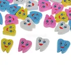 100 шт зубные ластик стирательная резинка милый Зубы Форма ластики Для детей Подарочные канцелярские товары стоматологическая клиника лучший подарок