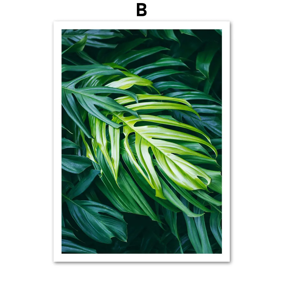 

Fresh Green Leaves Monstera Nordic Posters And Prints Wall Art Canvas Painting Wall Pictures For Living Room Bed Room Home Decor
