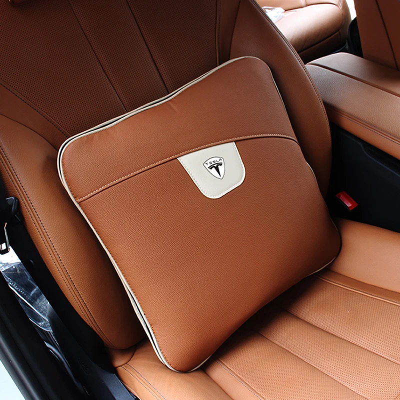 

Car Styling Back Waist Cushion Back Rest Support Seat Care Quilt For Tesla Model 3 S X Y Auto Interior Decoration Accessories