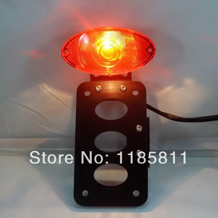 Черный боковой кронштейн для заднего фонаря номерного знака Harley sportster Honda CB750 Hawk