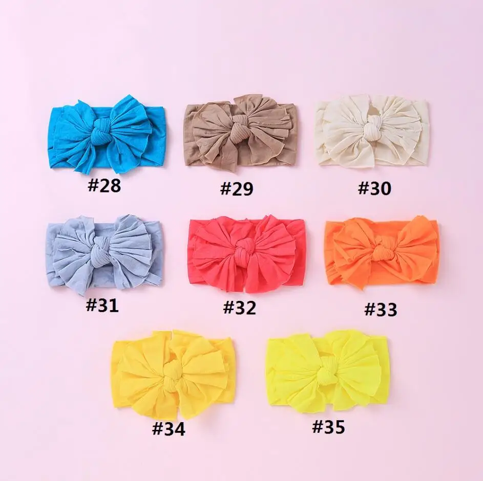 

Kids Bow Knot Headband Solid Large Bow Headwraps Children Girls Hair Accessories Turban Hair band Cute Style Headwear bandeaux
