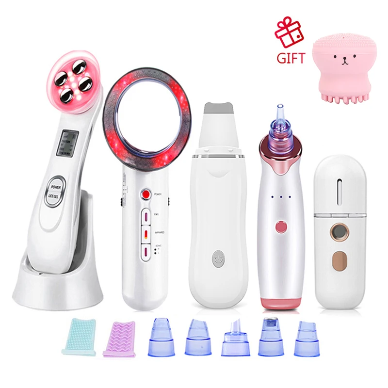 

EMS Radio Frequency RF Blackhead Remover Skin Scrubber Infrared Body Slimming Massager Cavitacion Galvanica Cleaning Face Beauty