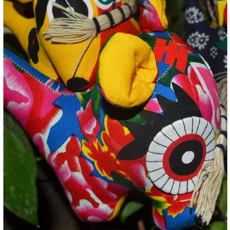 

Cute Handmade Traditional Cloth Tiger Mascot Dolls Stuffed Handicraft Plush Baby Good Luck Toys Chinese Style Special Gifts