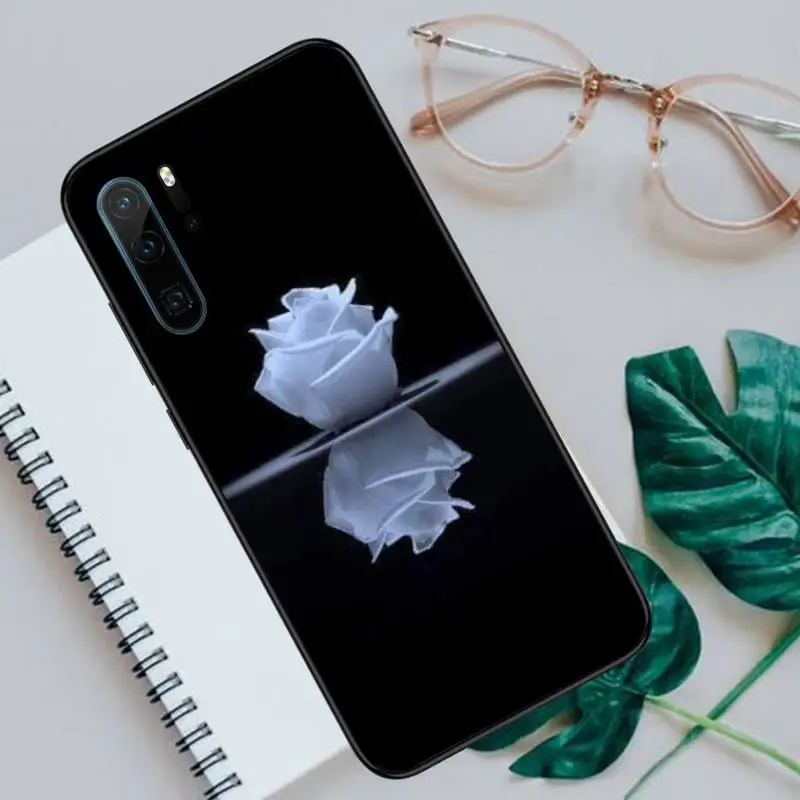 

White Rose Phone Cases For Huawei P40 P20 P30 lite Pro P Smart 2019 Mate 40 20 10 Lite Pro Nova 5t