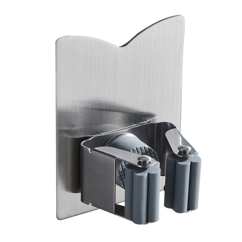 

Broom Holder Wall Mounted Mop Household Adhesive Storage Holder Mop Hook Racks Kitchen Bathroom Organizer Bathroom Accessories