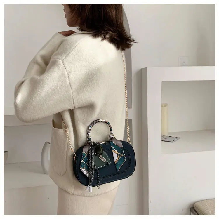 

PU Female Shoulder Bags Women Designer Crossbody Bags Fashion Leather Ladies Messenger Bags Retro Ribbon Handbag for Girls Totes