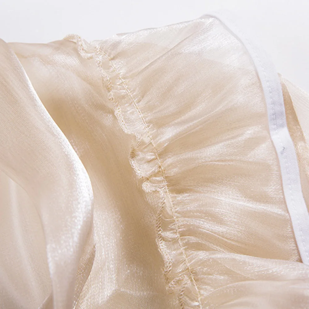 Женская блузка в стиле ретро водолазка топы с длинными расклешенными рукавами