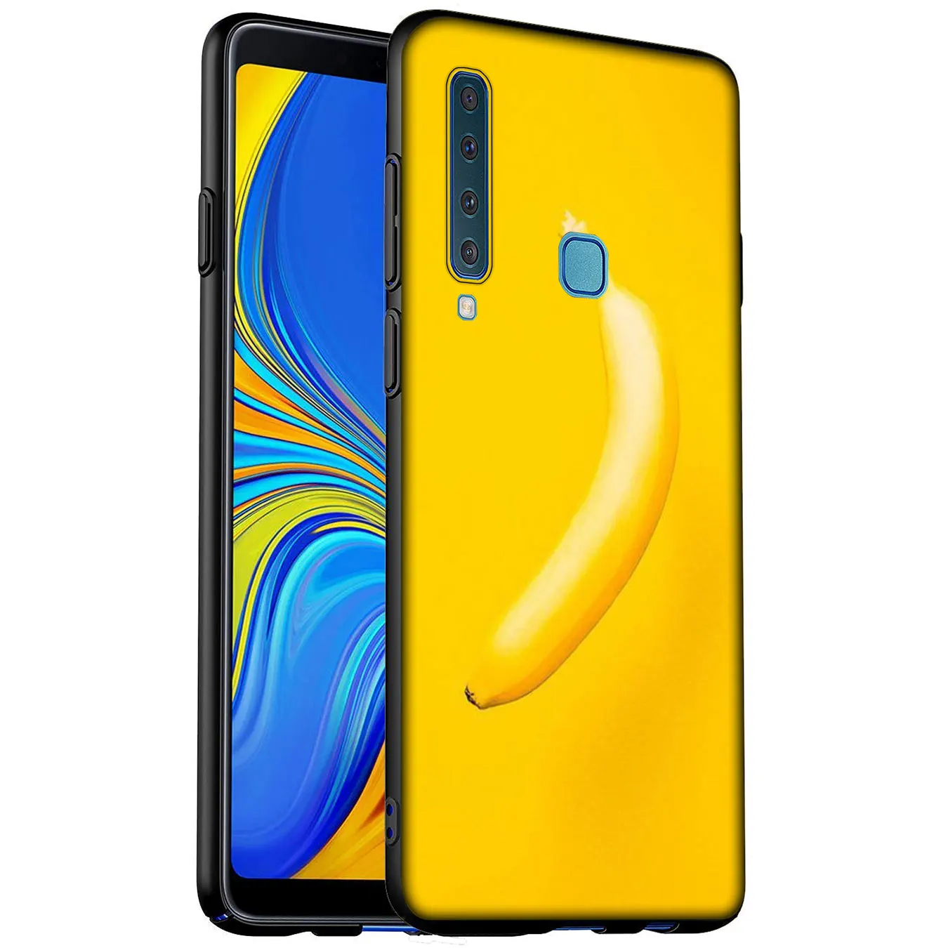Желтый банановый Мягкий силиконовый чехол для телефона Samsung Galaxy A6 A7 A8 A9 2018 A3 A5 2016