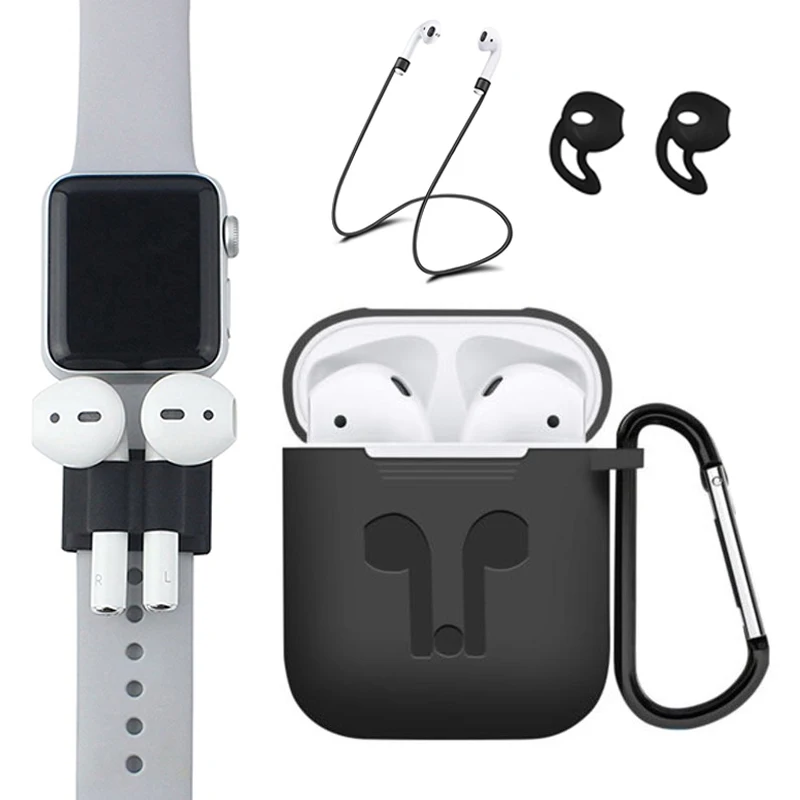 Аксессуары для airpods силиконовый чехол наушников анти потеря ремешок держатель