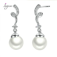 925 sterling silver natural pearl earrings ear jewelry for women vintage jewelry drop earrings zircon stones wedding earrings