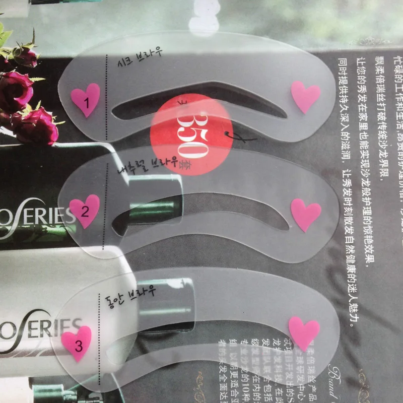 

Beginner Thrush Tool 3 Piece Set Eyebrow Stencil Mould Shaping Retouch DIY Girl Eyebrow Stencil Tool