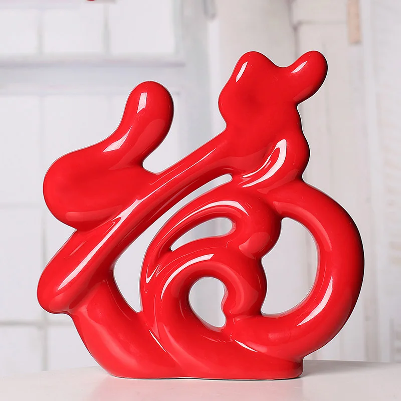 Украшение дома аксессуары красный керамический Настольный орнамент миниатюрный