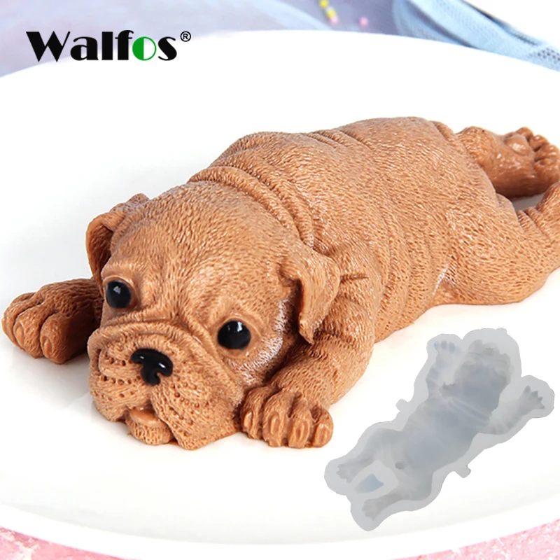 

Силиконовая форма Walfos для милой собаки, мусс для торта, 3D Shar Pei форма для мороженого пудинг Jello, инструмент для охлаждения, украшение для помадки
