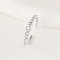 fashion simple white zircon womens rings aaa cubic zirconia bridal rings wedding jewelry engagement ring party gifts