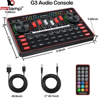 tenlamp g3 sound card audio interface mixer bluetooth usb wired microphone and condenser microphones studio microphone