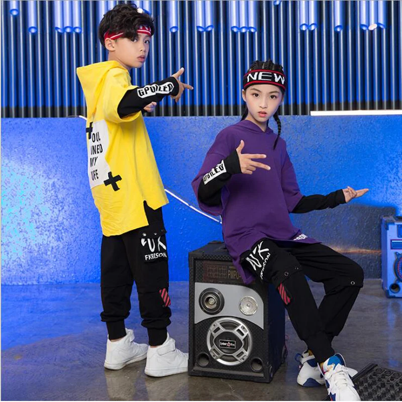Kids Cool Hip Hop Clothing Long Sleeve Shirt Top Running Camouflage Pants for Girl Boy Jazz Dance Costume Clothes Wear | Тематическая