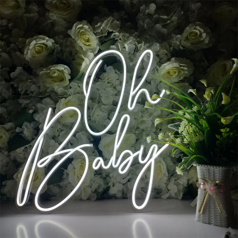 Неоновая вывеска на заказ светодиодный светильник Oh Baby 1-й день рождения
