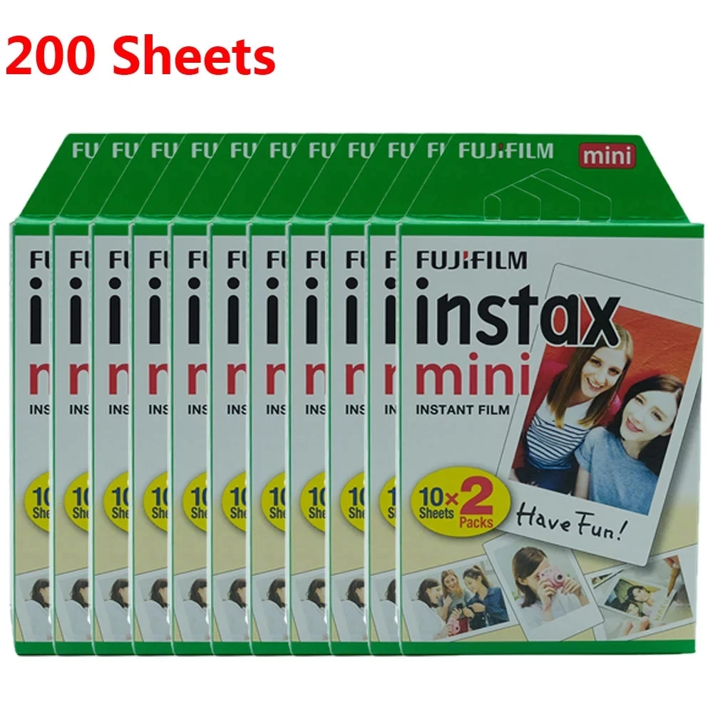 

Original 10-200 Sheets Fuji Fujifilm instax mini 11 9 films white Edge 3 Inch wide film for Instant Camera mini 8 9 11 7s 25
