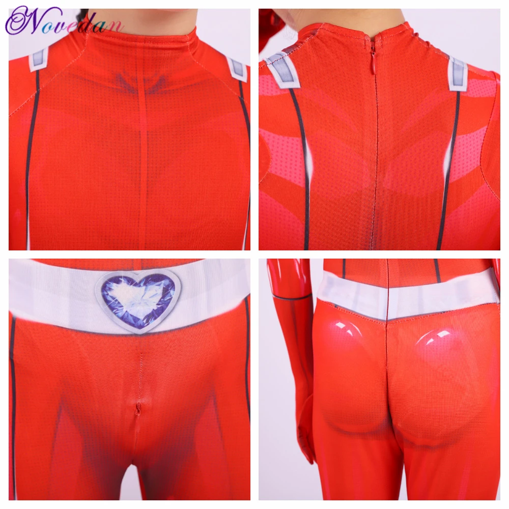 

Kids Girls Totally Spies Cosplay Costume Zentai Suit Bodysuit Hero Jumpsuit Cosplay Halloween Child Kids Girls Party Costume