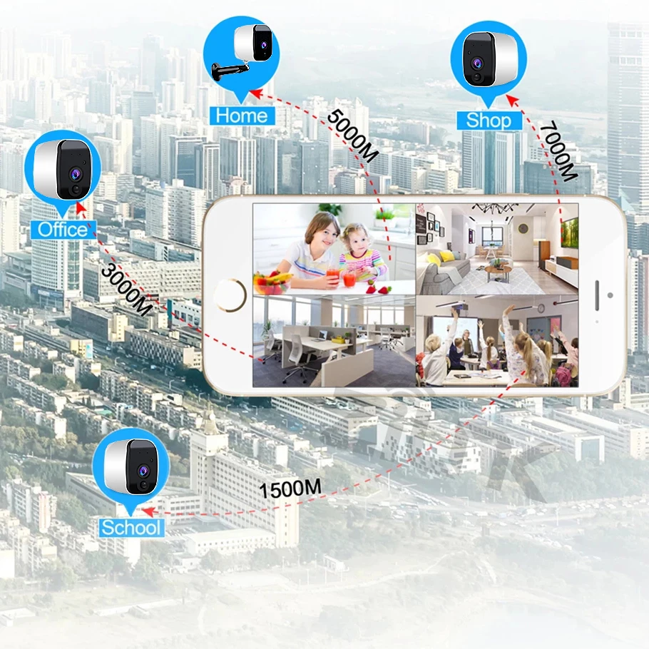 Уличная IP камера 1080p HD батарея WiFi Беспроводная наблюдения 2.0мп Домашняя