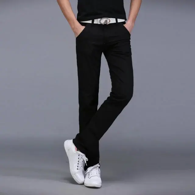 

Klassieke 8 Kleur Casual Broek Mannen Lente Herfst Nieuwe Business Mode Comfortabele Stretch Katoen Elastische Straigh Jeans