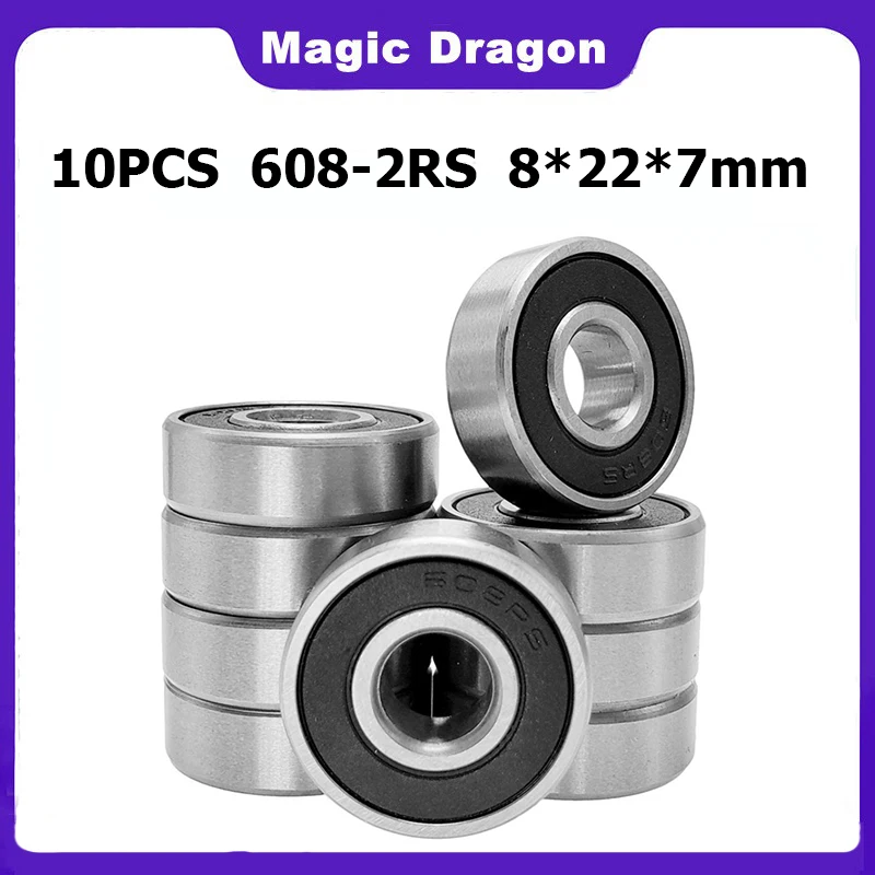 10 шт. 608 колеса для скейтборда скутера запасные подшипники шариковый ролик