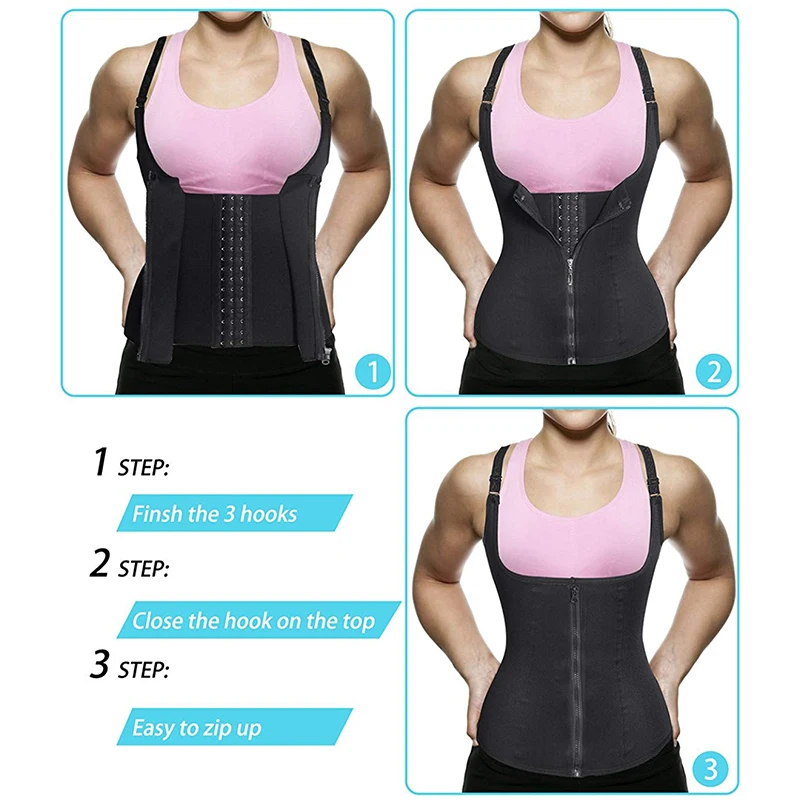 Женский корсет для тренировок на талии жилет молнии Корректирующее белье тела