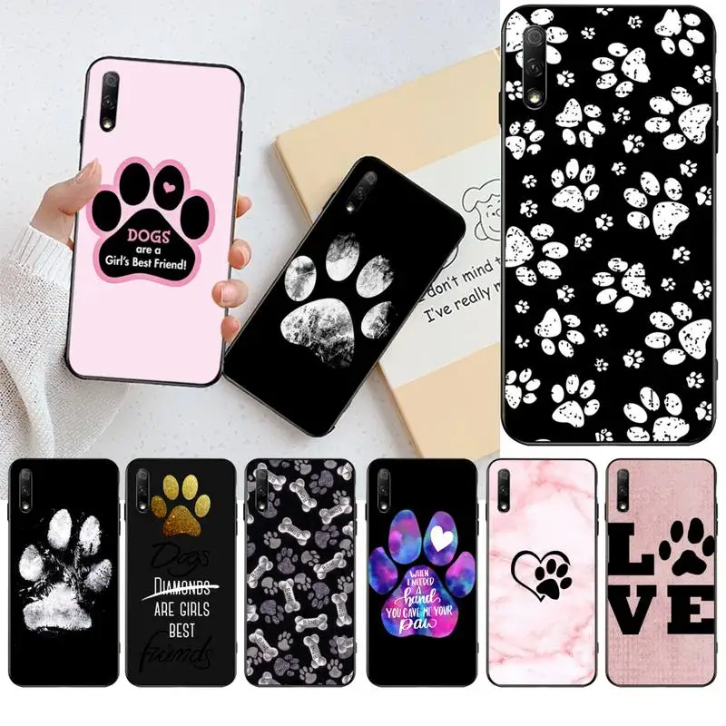 

YJZFDYRM Hot best friends Dog paw Soft Phone Case Cover for Huawei Honor 30 20 10 9 8 8x 8c v30 Lite view pro