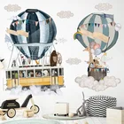 Экологичные художественные Виниловые фрески Мультяшные воздушные шары настенные наклейки Животные Детская комната украшение для детской комнаты настенные наклейки