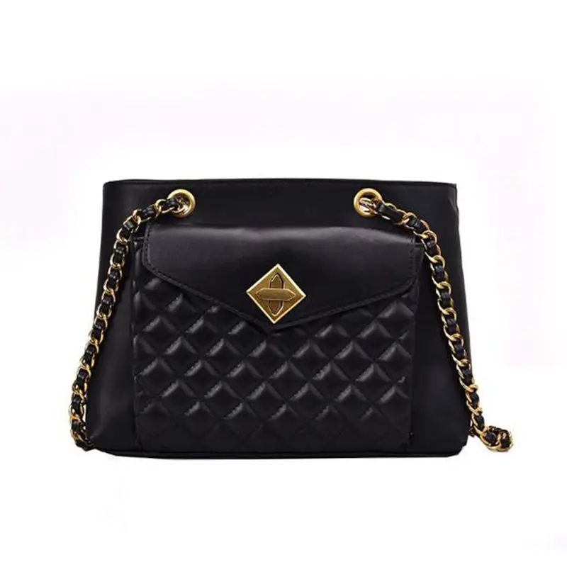 

Elegant Female Casual Tote bag 2020 Fashion New Quality PU Leather Women's Designer Handbag Lingge Chain Shoulder Messenger Bag